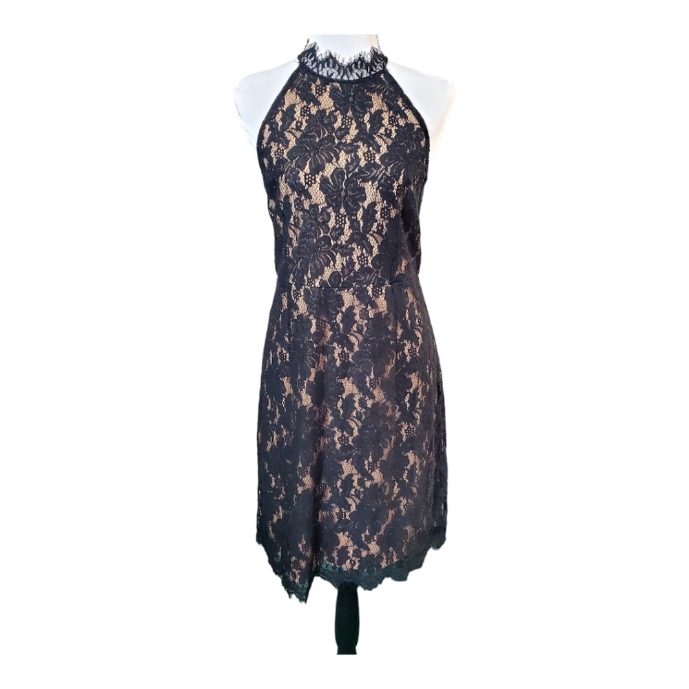 NWT Sans Souci Black Halter Dress